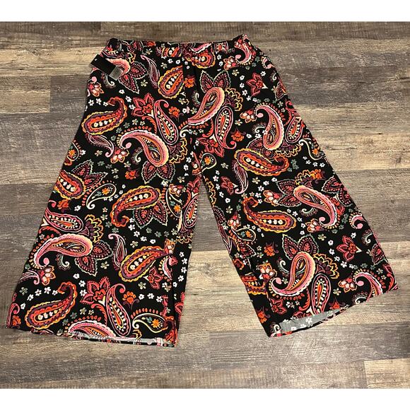 Slim Factor by Investments Pants - Slim Factor Women's Multicolor Paisley High Rise Wide Leg Leggings Size 2X NWT